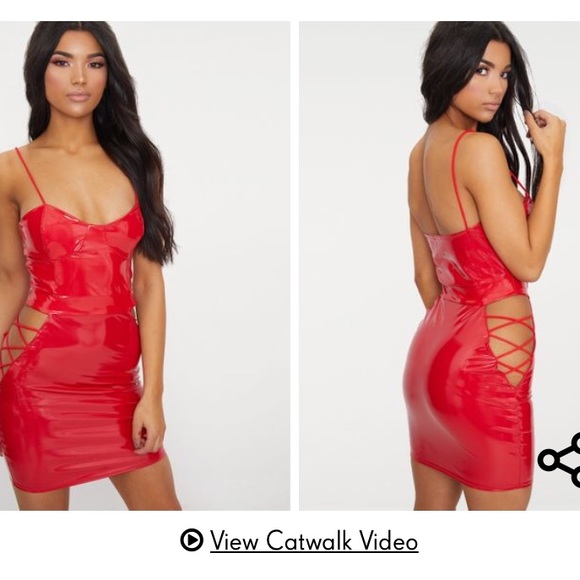 pretty little thing latex dress